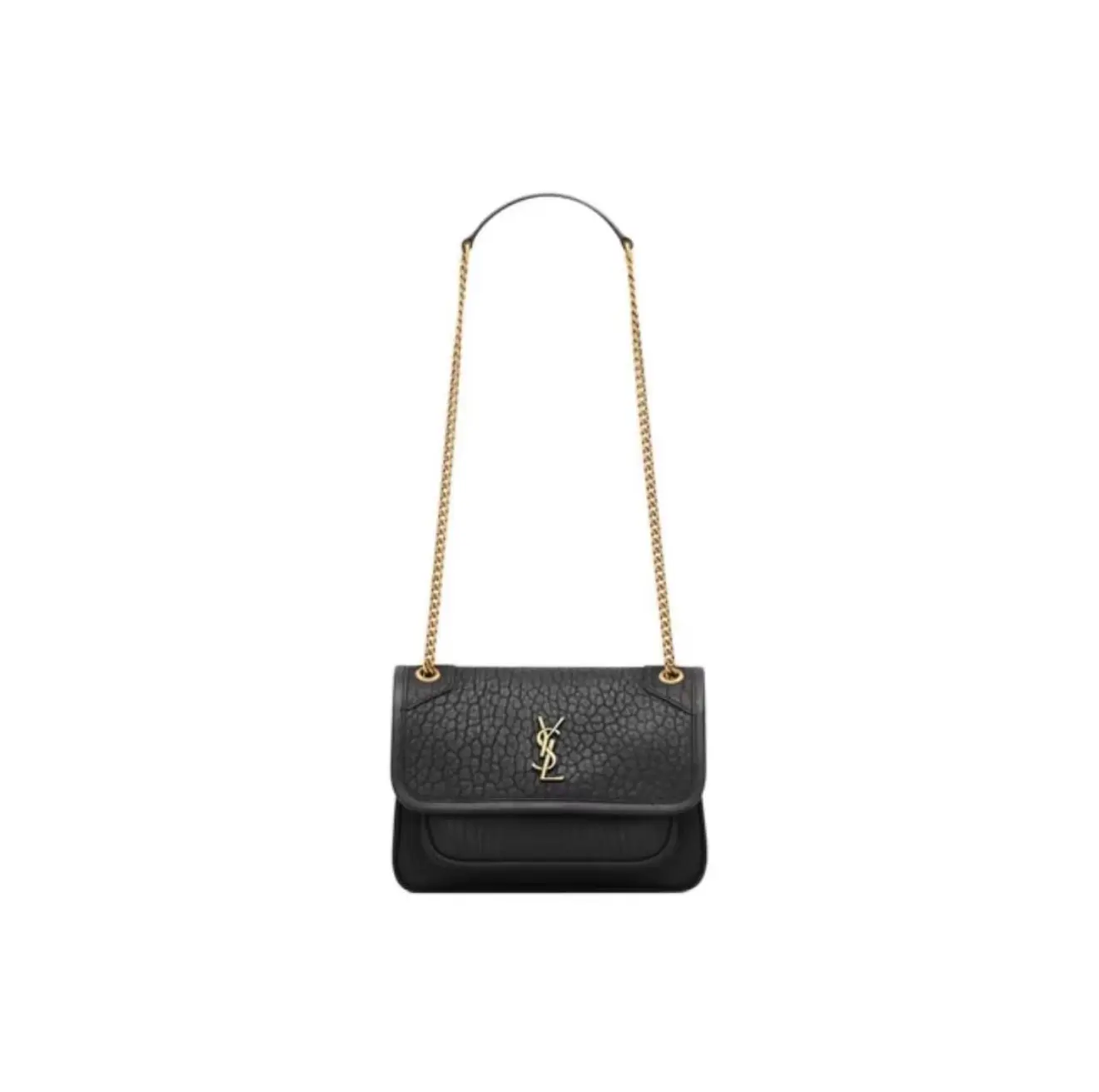Pre-owned Yves Saint Laurent YSL Niki Mini Chain Bag, Black with Gold Hardware 2604693D
