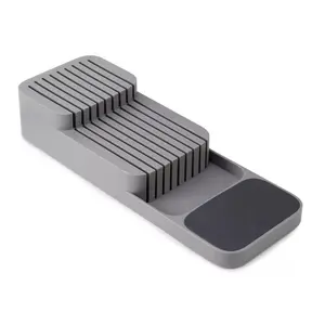Joseph Joseph DrawerStore Compact Knife Organizer- Gray: Knife Holder & Storage Drawer Insert, Plastic, Hand Wash