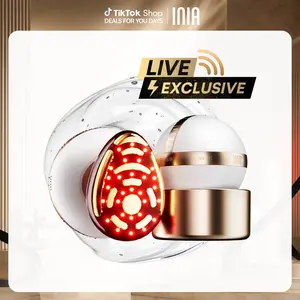 【LIVE EXCLUSIVE】INIA SPHERA At-Home RF & LED Anti-Aging Facial Device – Lift, Tighten & Sculpt with EMS Microcurrent, Red Light Therapy, Electroporation & Cryo Cooling for Firm, Glowing Skin,Summer Beauty Gift Ideas