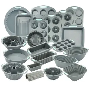 Silicone Cake Mold High Temperature Resistant Baking Pan Mold Donut Toast Chiffon Mold Dark Gray Baking Pan Set Non Toxic Bakeware Reusable Mold