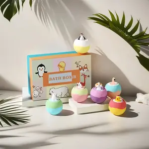 6pcs Bath Bombs with Surprise Inside,Toys Great Gift for Kids'Birthday & Summer Fun, Handmade Bubble Bath Fizzes Rich in Essential Oils Self Care for Boys, Girls, & Toddlers, Perfect for Holiday Gift