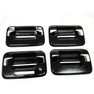 Ultra Finish Glossy-Black Series 8pcs Door Handle Covers with Keypad Compatible with 2004-2014 Ford F-150 Crew 4DR