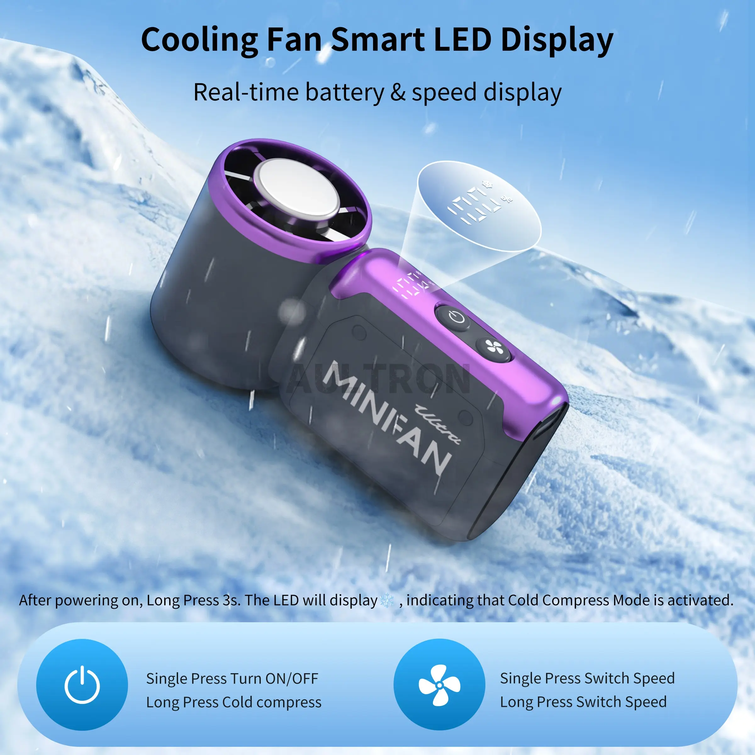 Mini Fan with Ice Cooler, USB Charging, Portable Fan,Handheld Fan Pocket Design for Travel/Summer/Concerts, Gifts for Women,Friends and Family