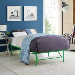Modway Horizon Twin Stainless Steel Bed Frame in Green