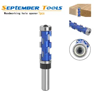 Dual Bearing Spiral Router Bit 1/2" Shank | 12mm Carbide Flush Trim Cutter | Zero-Tear Engraving & Cabinet Trim