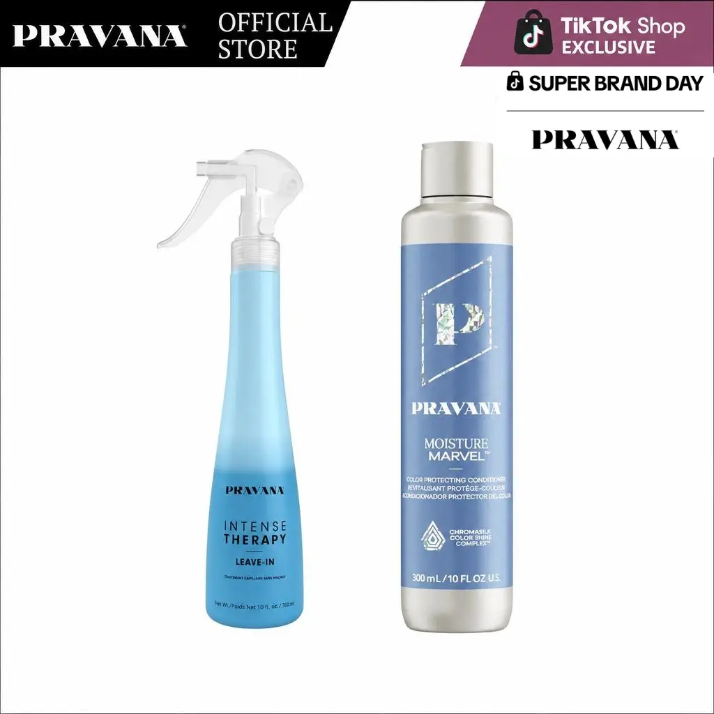 PRAVANA Moisture Marvel Conditioner 10oz + Intense Therapy Leave-In Hydrating Mist 10oz PRAVANA Moisture Marvel Conditioner 10oz + Intense Therapy Leave-In Hydrating Mist 10oz