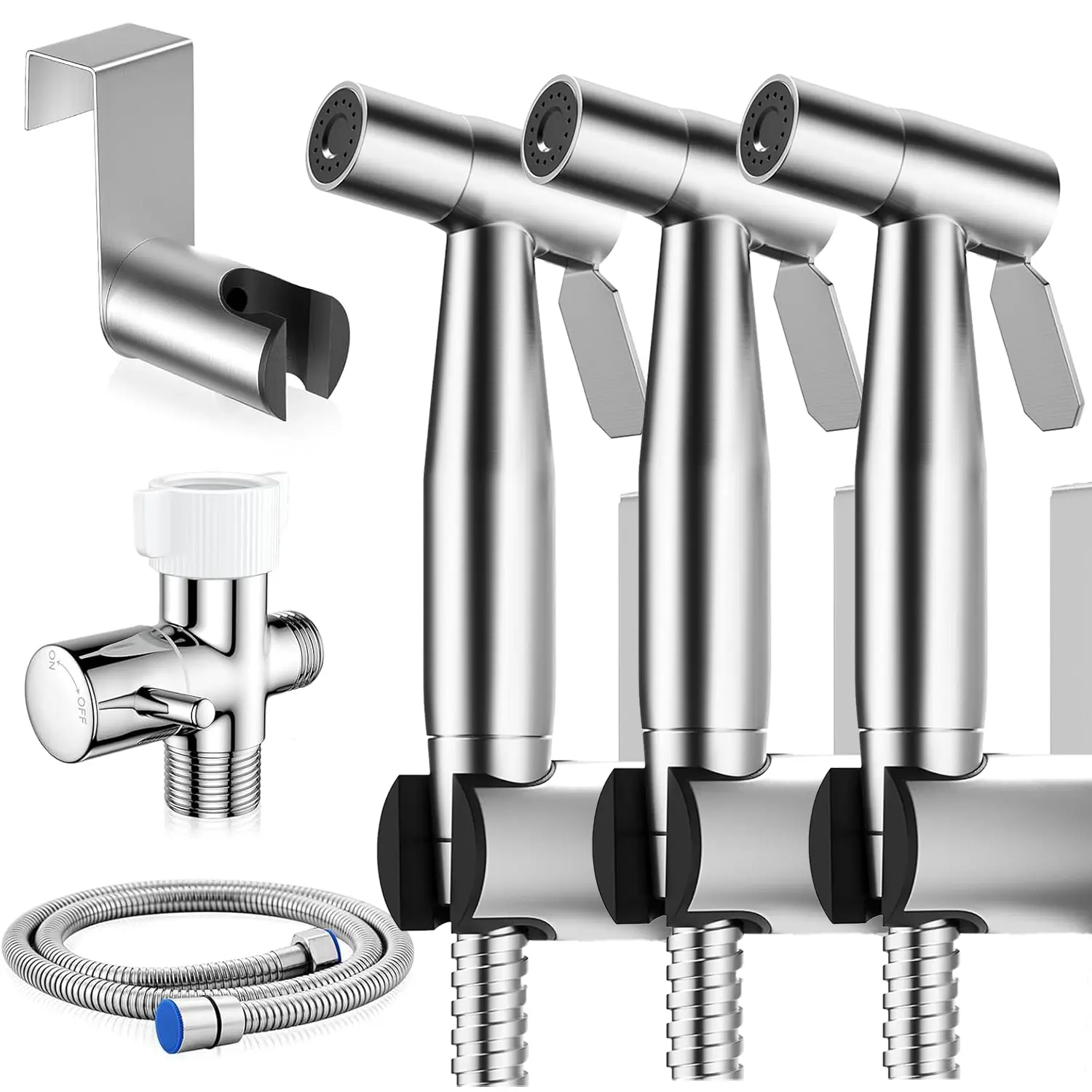 Handheld Bidet Sprayer for Toilet, Jet Sprayer for Toilet Muslim Shower, Adjustable Cloth Diaper Sprayer Bidets Attachment for Toilet, Toilet Bidet Sprayer with Bidet Hose for Feminine Wash