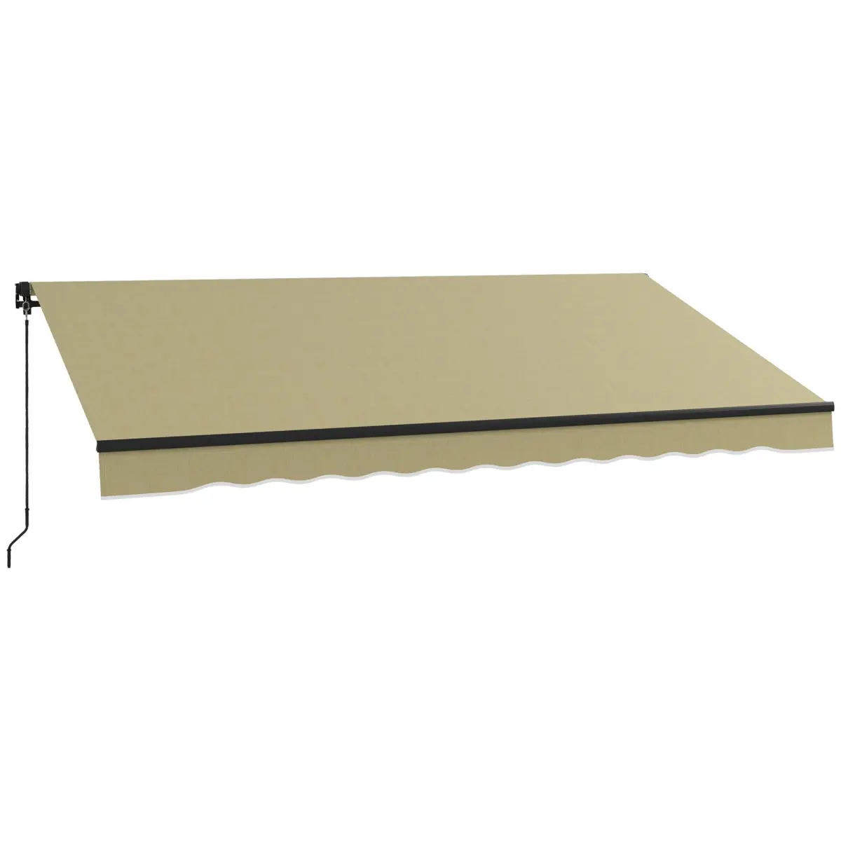212 Main 840-264V05BG 12 x 10 ft. Outsunny Retractable Awning, 280GSM UV Resistant Sunshade Shelter for Deck, Balcony & Yard, Beige