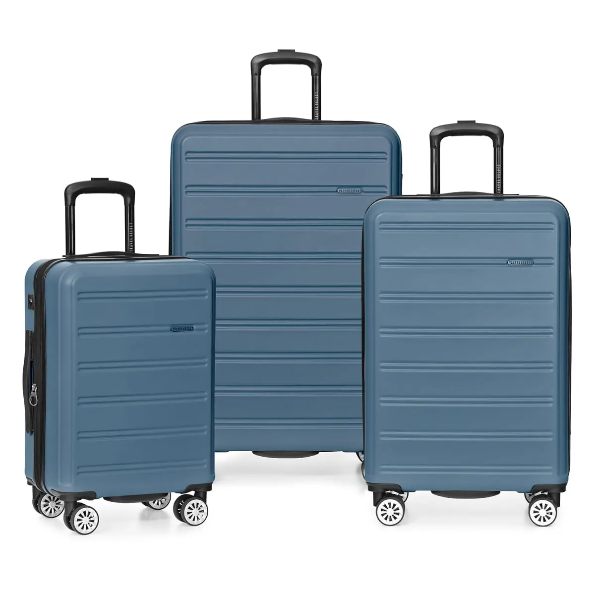 Travel Select TS09203N 21, 26 & 30 in. Snowcreek Hardside Expandable Spinner Luggage Set with USB Port - Navy - 3 Piece