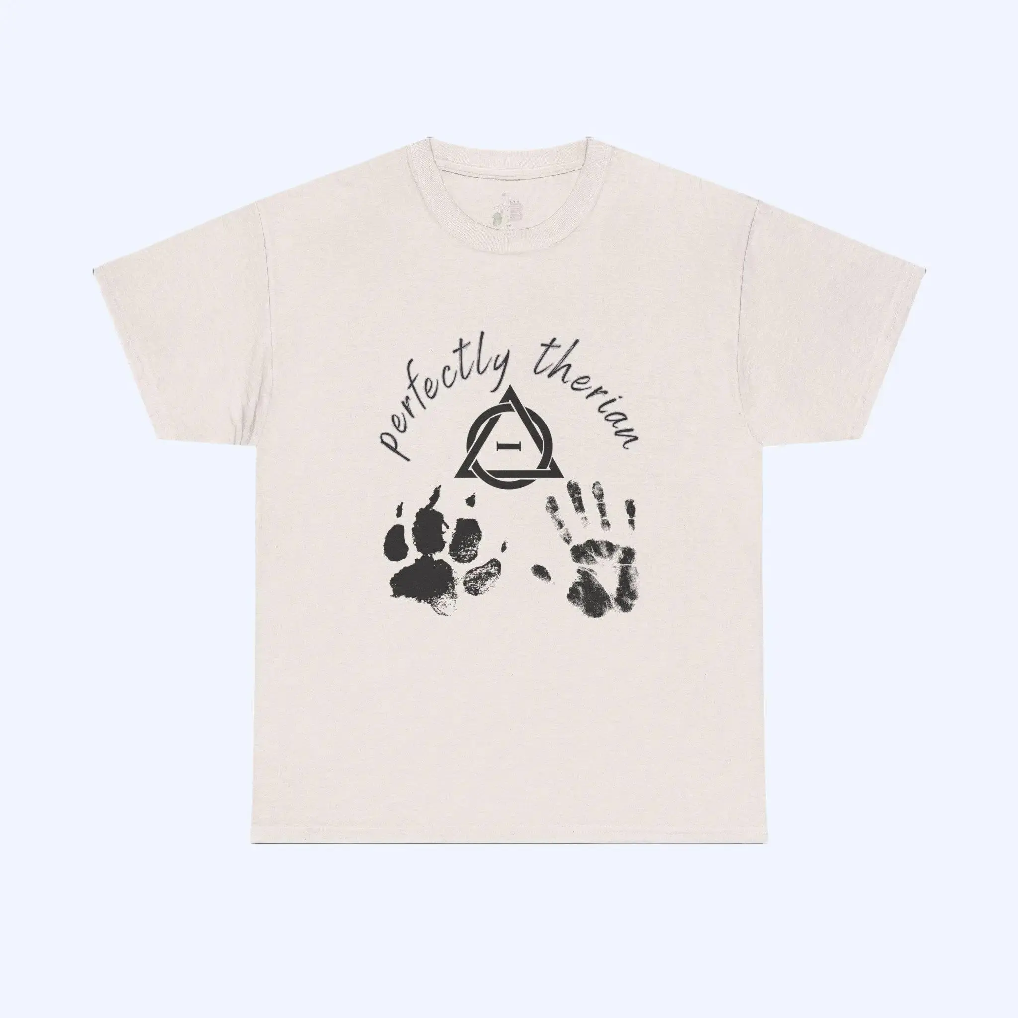 Therian Wolf Paw Print T-Shirt - Classic Cotton Tee with Short Sleeves, Animal Paws Design, Suitable for Men or Women, Streetwear Style