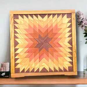 star quilt wooden quilt wall hanging