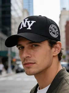 Adjustable Letter Embroidered Baseball Cap, Unisex Casual Sun Protection Hat, Outdoor Sports Travel Hiking Cycling, All Seasons, Sunscreen Hat