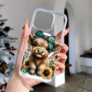 Cute Highland Bull Printed Premium Magnetic Phone Case - Phone Accessories for Samsung Galaxy S22 FE, S22 Plus, S23, S23 Ultra, S24, S24 Ultra & iPhone 11, 12, 13, 14, 15, 16, Pro Max, X, XS Max