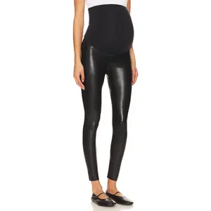 Commando Faux Leather Maternity Legging in Black