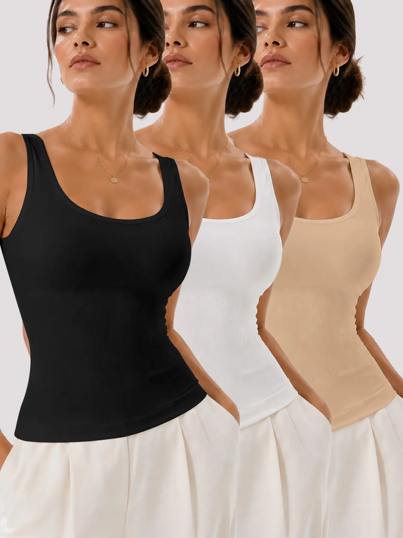 Women's Tummy Control Vest, Comfortable Seamless Shapewear Top for Undergarment and Waist Cinching