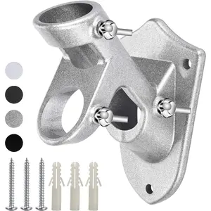 Flag Pole Holder for Outside House, Heavy Duty Flag Pole Mounting Bracket, Aluminum Metal Flagpole Mount with Stainless Hardware for Outdoor,  and Rust Proof, 1" Inner Diameter (-1Pack)