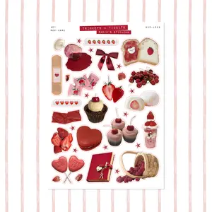 Red-core Aesthetic Trinkets • Junk Journal Sticker Sheet • Trinkets & Tidbits • Scrapbook Stickers • Vision Board • Red Objects