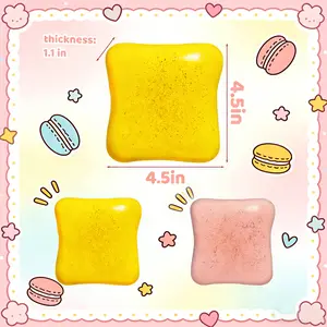 Bread Butter Squishy Slow Rising Stress Ball Toy, Decompression Squeeze, Party Favor Gift, Ideal for Adhd Anxiety Reduaction, Squishy Sensory Fidgets
