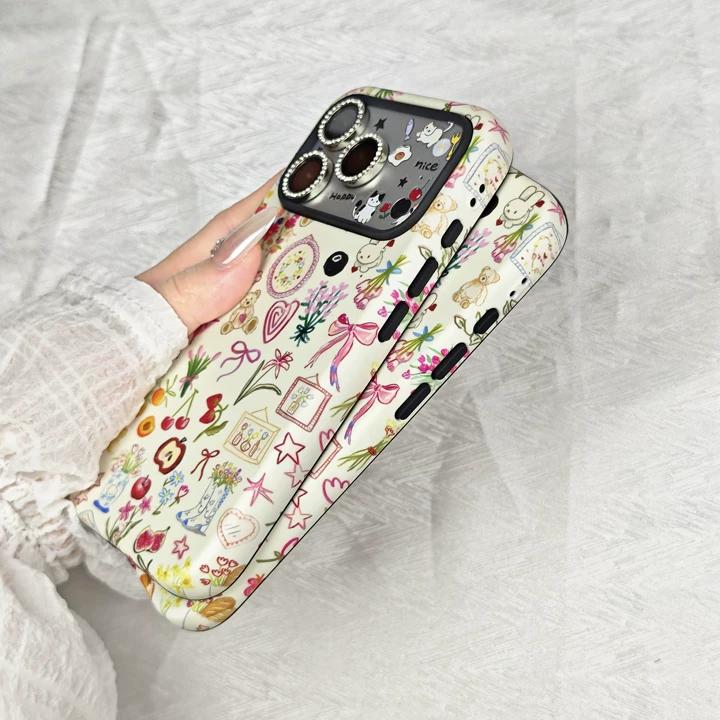 Artistic Phone Case Compatible with iPhone 17/16/15/14/13 Pro Max and Pro Plus Dual-layer shock-resistant design with a unique, niche, and luxurious artistic aesthetic