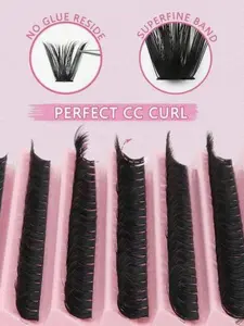 200pcs DIY Lash Extension Kit - D Curl Cluster Lashes with Applicator Tools, Natural Volume Salon Effect At-Home Use