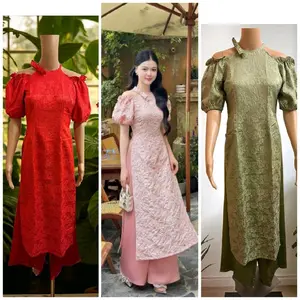 Vietnamese Ao Dai With Pants For Women ( Vietnamese Size ) / Áo Dài Cách Tân Truyền Thống Việt Nam/ Girl Ao Dai / Luna Ao Dai