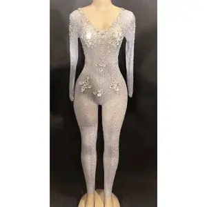 Glitz bodysuit silver