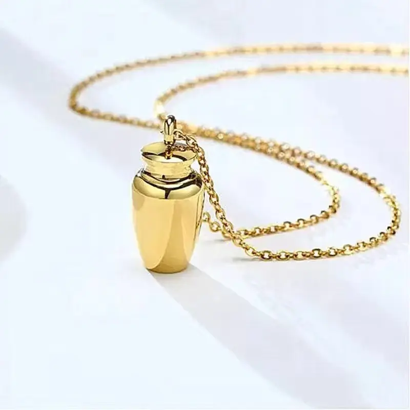 Gold individual small jar pendant