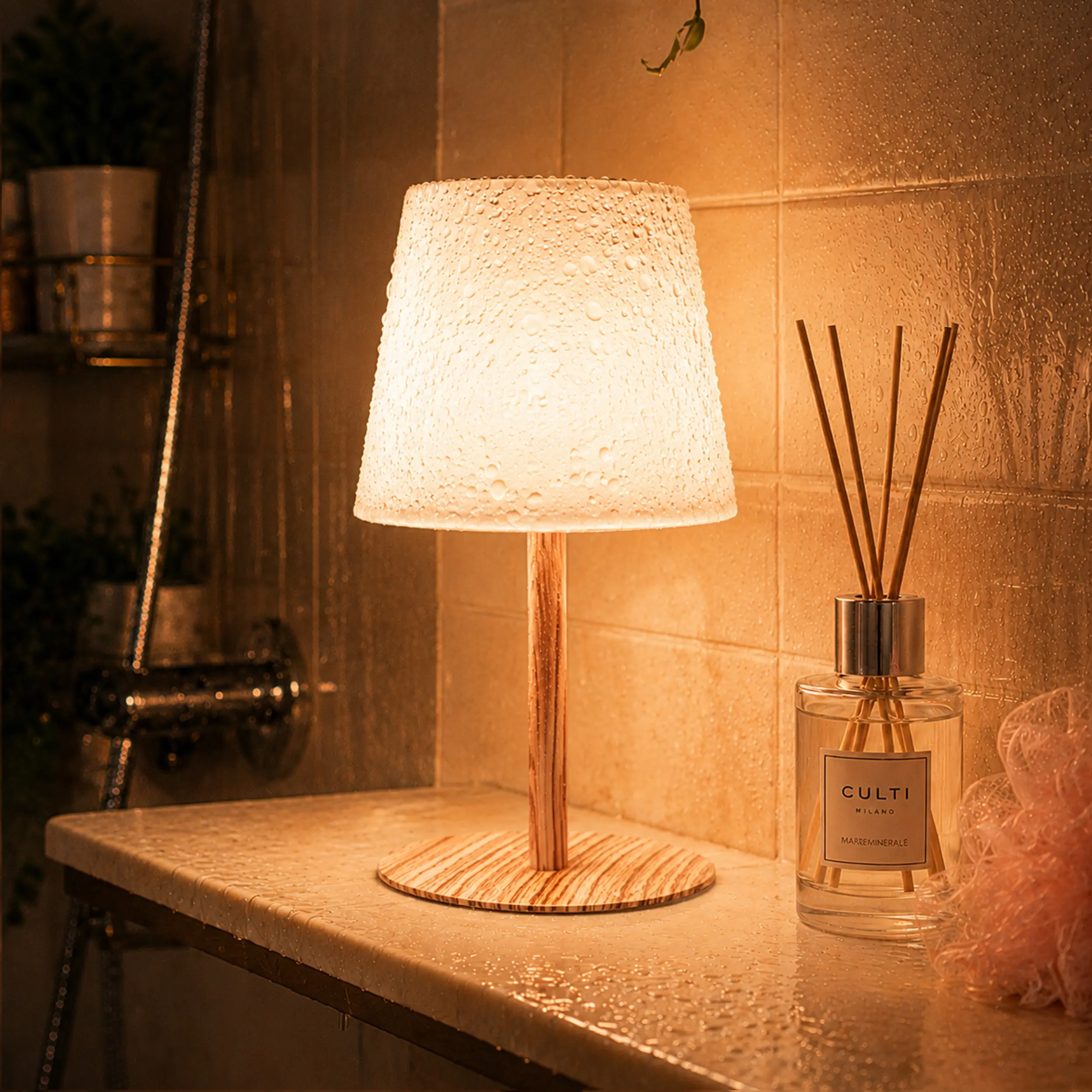 EZVALO Shower Lamp Waterproof, Cordless Table Lamp, 4500mAh Rechargeable Bathroom Lamp, 3 Color Temps Dimmable Touch Mood Light, Spa-Like Shower Light for Bedroom Inside Shower Bathtub Patio Bathroom Decor Relaxing Cozy Experience