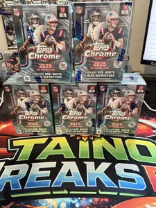 2025 Topps Chrome Football Blaster Boxes - PYT Break #3 (x5 Boxes), Sports Trading Card Collectibles for Mixed Breaks