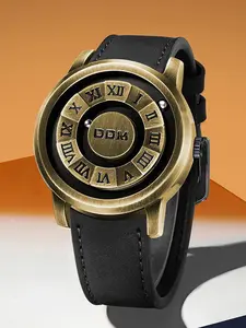 Men's Street Style Elegant Round Dial Modern Quartz Watch, Fashionable Wristwatch with Magnetic Levitation Function, Trendy Watch for Daily Life