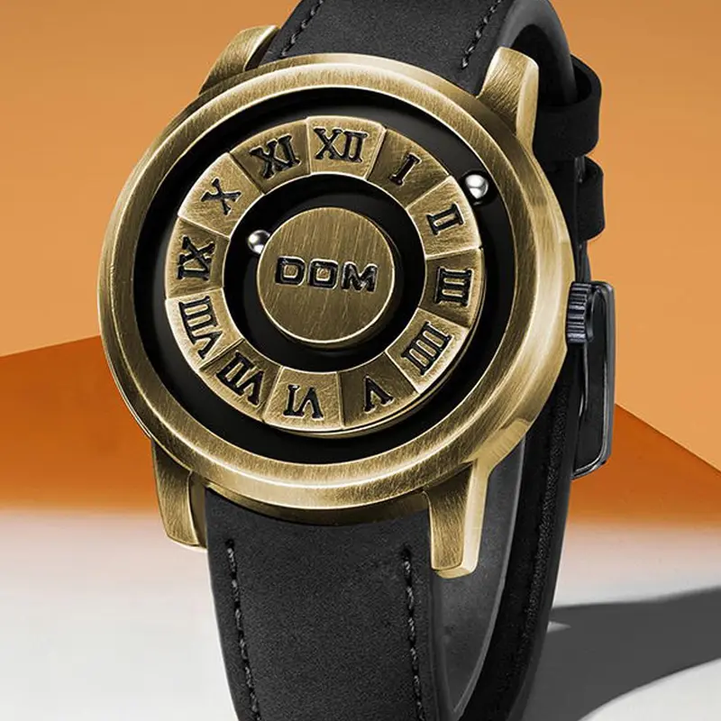 Men's Street Style Elegant Casual Round Dial Design Modern Analog Quartz Watch, Fashionable Wristwatch with Magnetic Levitation Function, Trendy Watch for Daily Life, Quartz Analog Watches, Quartz Wristwatches