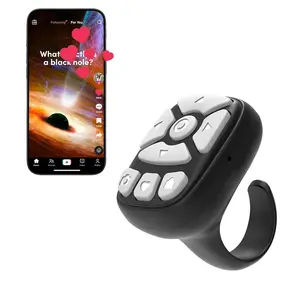 Wireless Auto Clicker for TikTok Fingertip Wireless Bluetooth Remote Control for iPhone Hands-Free Liking Page Turn Volume Adjust