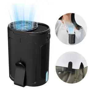 Portable Waist Clip Fan, 25H Battery Life, 6600RPM Turbo Airflow, Hands-Free Belt Fan for Outdoor Work Travel Camping