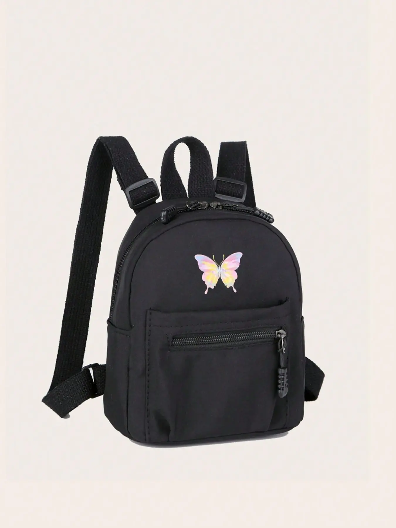 Portable Fashion Butterfly Pattern Backpack, Large Capacity Dual Shoulder Bag, Suitable for Students, Women, Business People, Commuters, Casual Printed Backpack