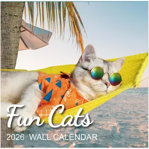2026 Calendar - 2026 Wall Calendar, Funny  Calendar 2026, JAN 2026 - DEC 2026, 12" x 24" (Open), Calendar 2026 with Unruled Blocks, Thick Paper,  Hole