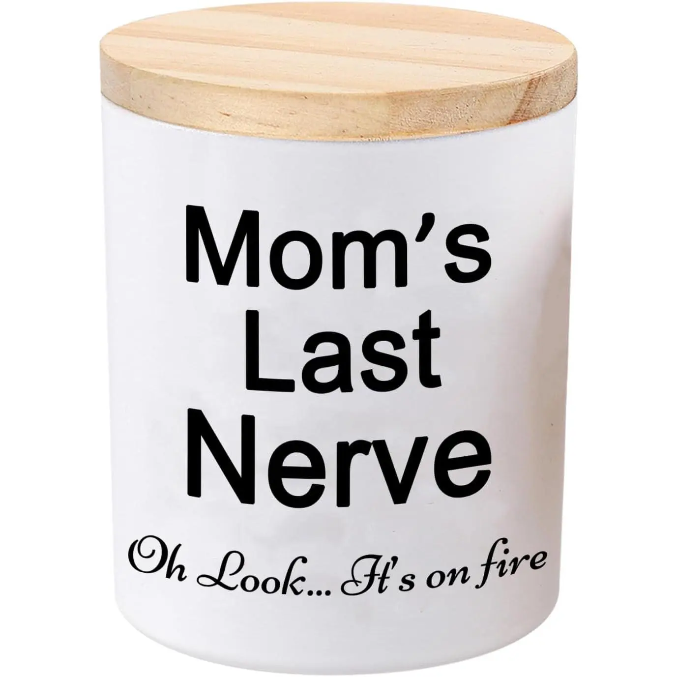 Funny Gifts for Mom from Daughter/Son Lavender Scented Soy Candles | Unique Cool Mothers Day Christmas Birthday Gifts, Stocking Stuffers, Moms Last Nerve Oh Look Its On Fire Cnalde