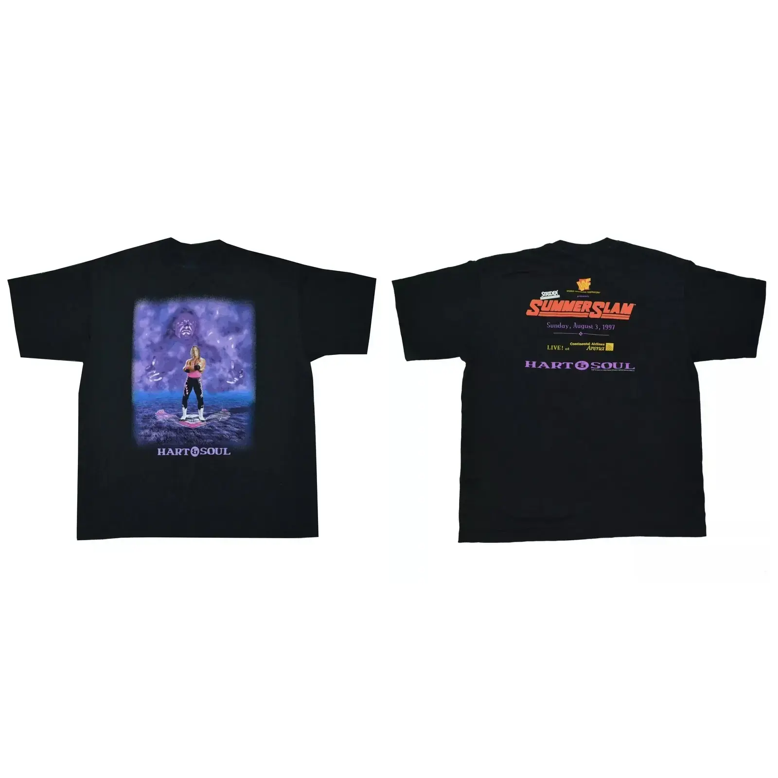 [SALE UP TO 45%] WWF Summerslam 1997 T-Shirt Brett Hart vs Undertaker Reprint , Graphic Tee, Gift For Him, Gift For Fan, Gift For All