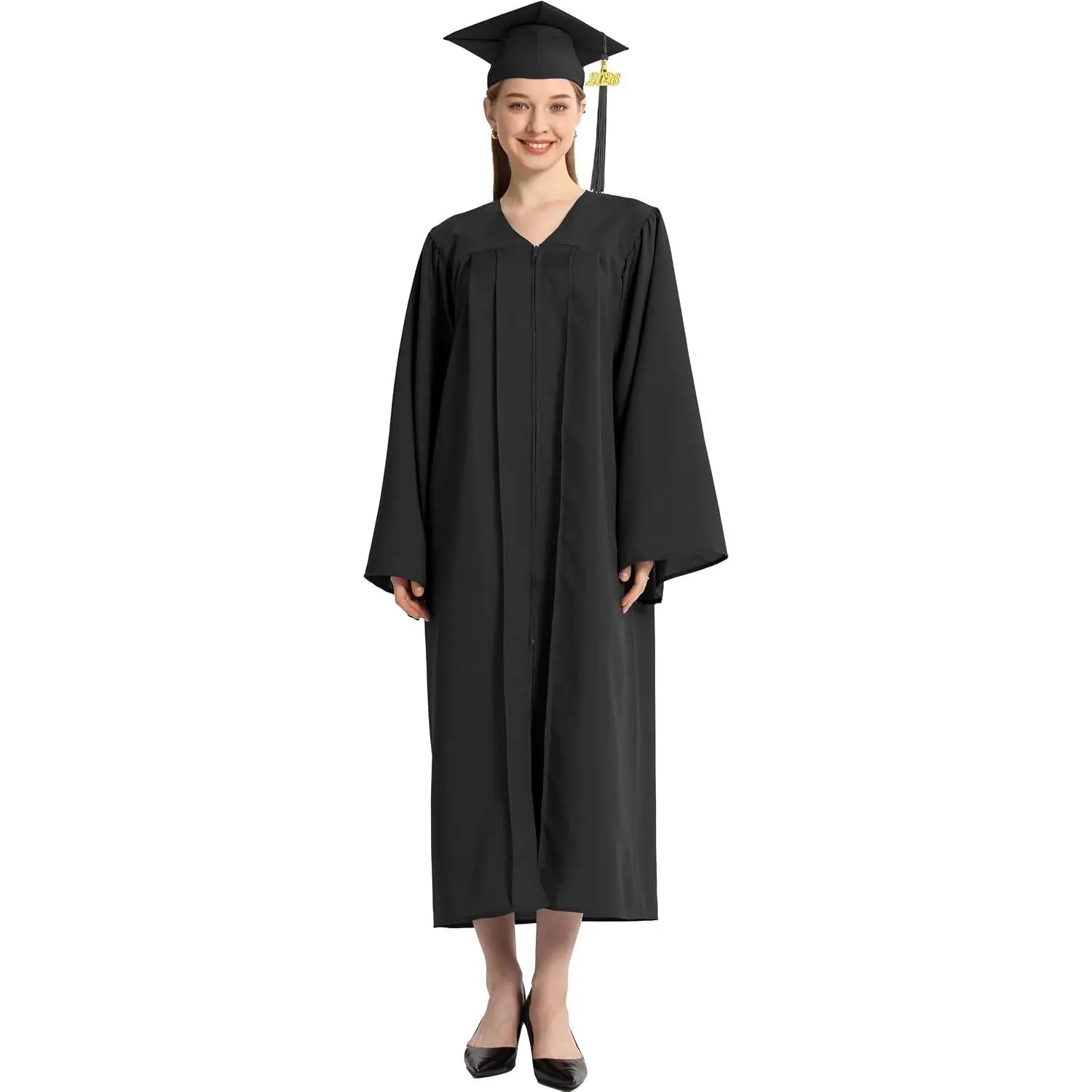 Unisex Graduation Cap and Gown Tassel Set with 2026 and 2025 for High School and Bachelor