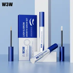 W3W Lash and Brow Growth Enhancer Duo Set - Lash Serum, Eyelash Growth Serum for Lengthening, Volumizing, Curling, Long-Lasting Beauty Cosmetics Treatment