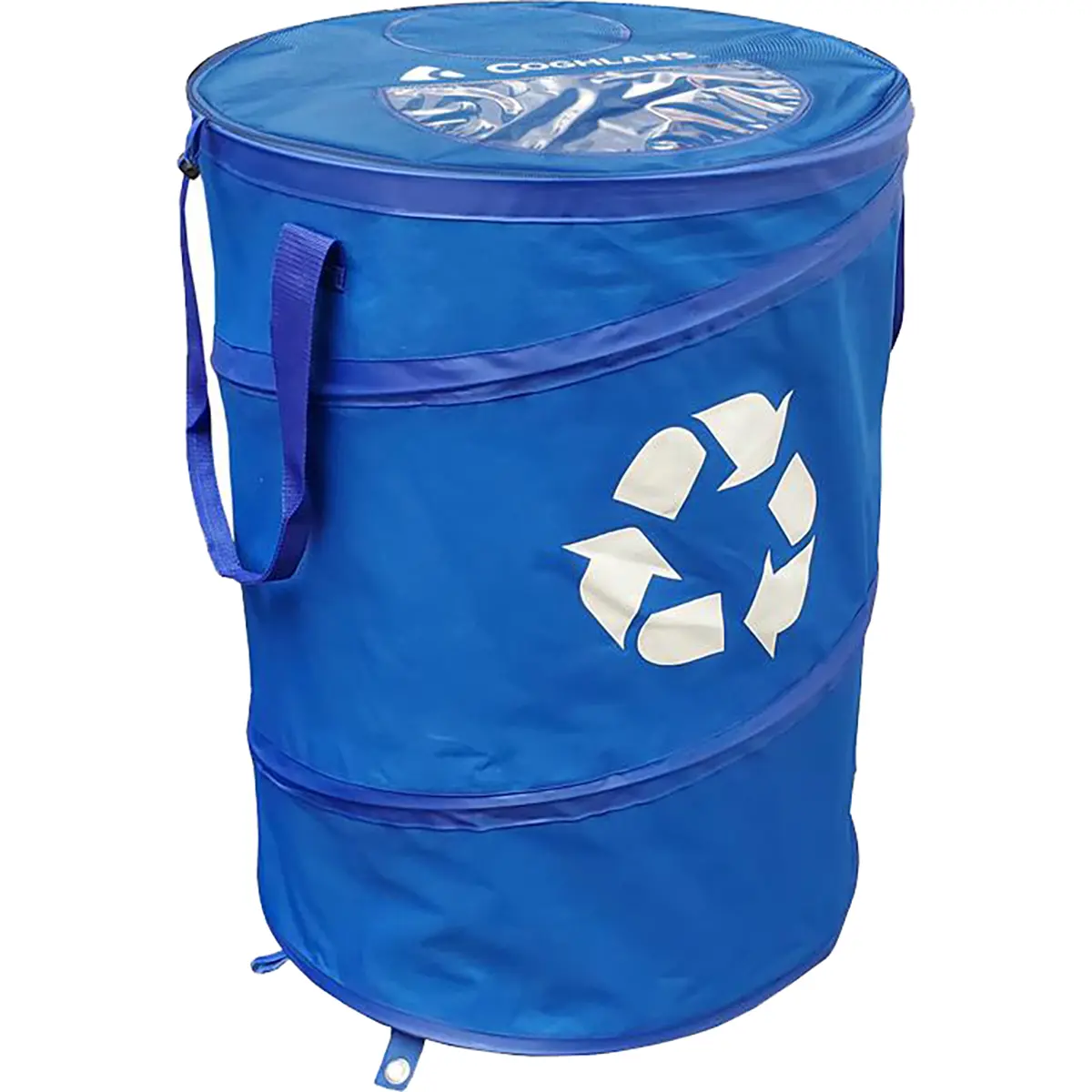 Coghlan's Deluxe Pop-Up Recycling Bin - Sturdy Blue Outdoor Steel Container, 19x24in Durable All-Seasons Garden Cleaning Tool