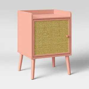 Rattan & Wood KD Nightstand Rose Pink - Pillowfort