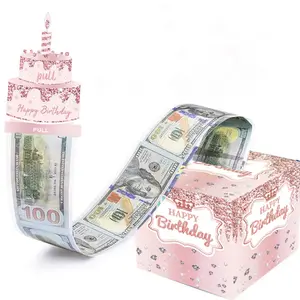 Surprise Birthday Party Theme Decoration Cash Pull Money Box, Holiday Party Atmosphere Setup Prop Gift Box, Fun and Festive Decor, Party Supplies, Party Favors