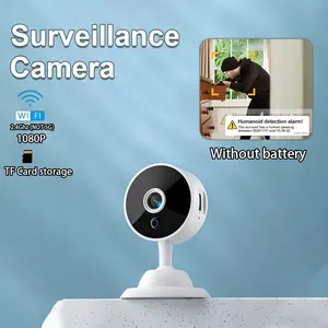 Home Security Camera P6 1080P HD Wireless WiFi Surveillance Camera Night Vision Network Camera Wifi Indoor Cameras App Control for Baby & Pet Monitoring With Memory Card