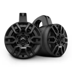 MP 4" Wakeboard Tower Speakers 50 Watts Rms -Black Audio Crystal