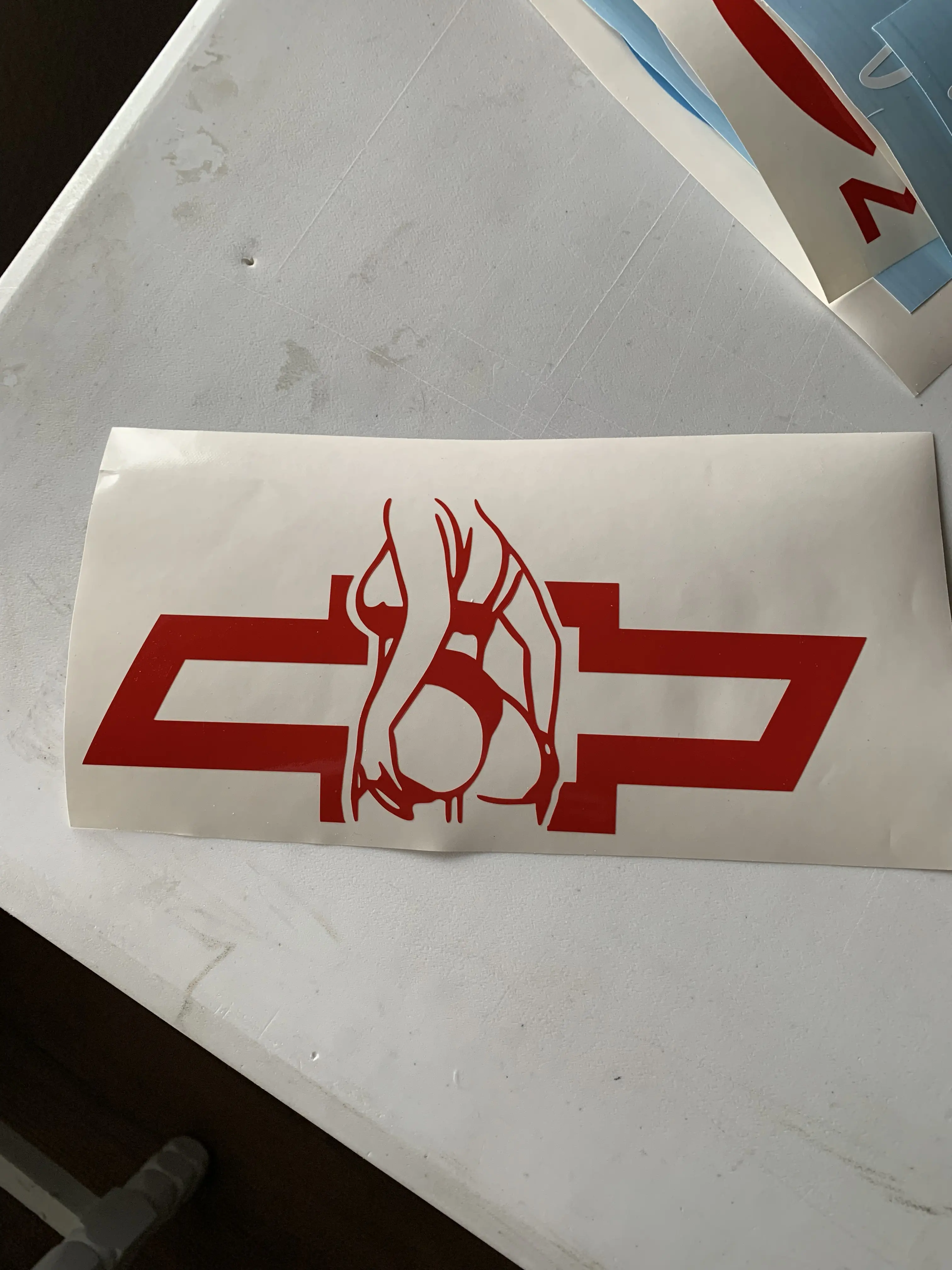 Chevy Decal with Lady