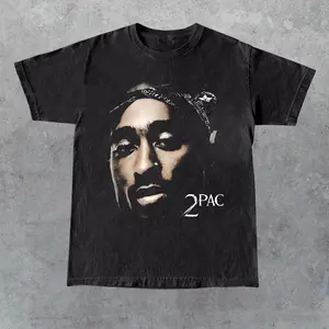 Vintage 90s 2pac Tupac Shakur T Shirt, Tupac Big Face Head Vintage Style Graphic Hip Hop T-shirt, Retro Unisex Cotton Shirt, Gift For Her, Gift For Him, Free Shipping