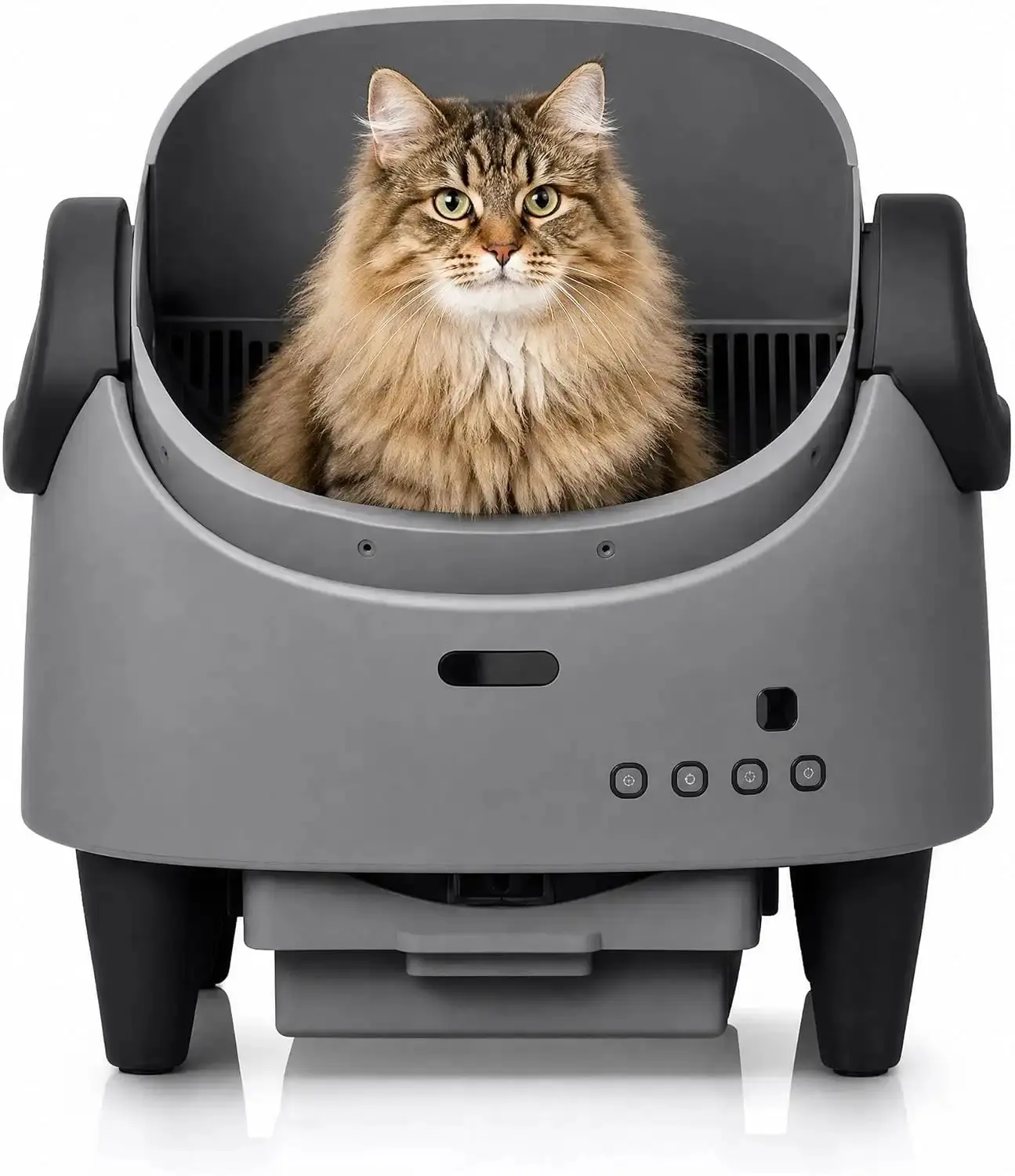Top-Open Self-Cleaning Smart Litter Box |     Automatic Cat Litter Pan