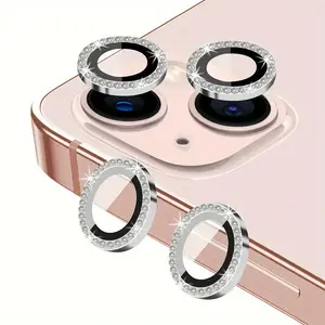Diamond-Embedded Crystal Lens Protector for iPhone 17/16 Pro Max, 16E/14/15/13, 16 Plus — Scratch-Resistant, Wear-Resistant, Stylish Camera Lens Protector. Compatible with iPhone 17, 16 Pro Max (Does Not Affect Night Photography).