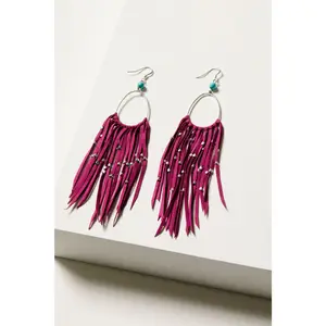 Marcella Fuchsia Fringe Earrings