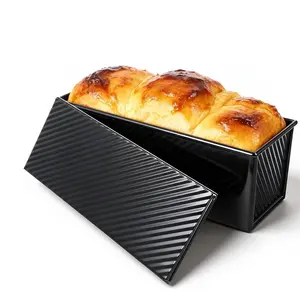 Pullman Loaf Pan with Lid, Carbon Steel Bread Pan, Nonstick & Easy Clean Bakeware, for Homemade Sourdough & Sandwich Breads